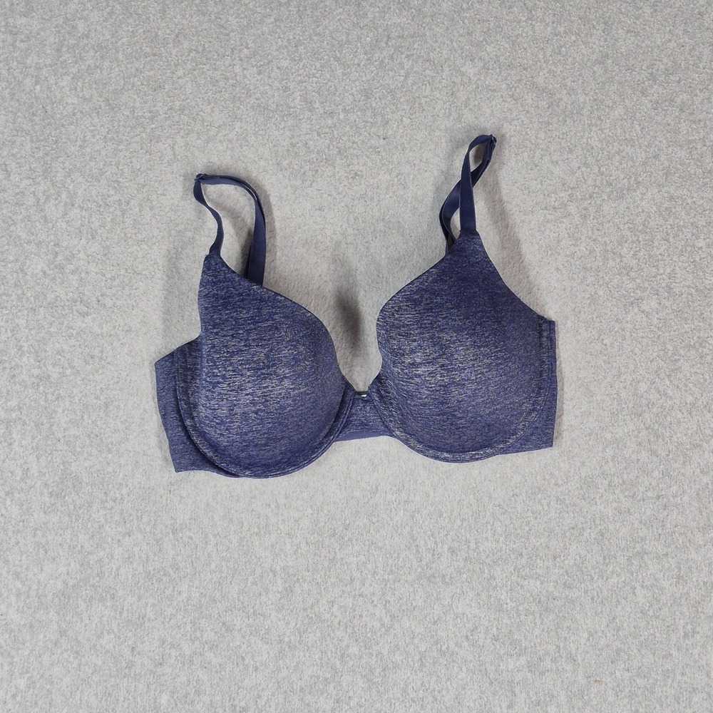 Victoria's Secret Women Bra 32DD‎ Navy Uplift Semi Demi Balconette Underwire